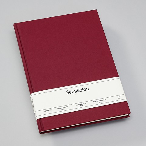 Notebook Classic | A4 | Burgundy | Plain at Semikolon