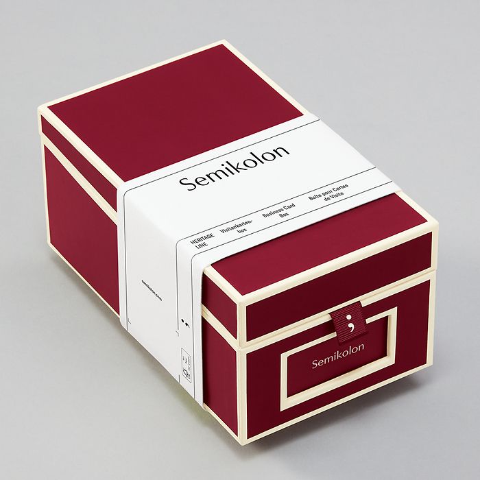 Business Card Box | Burgundy