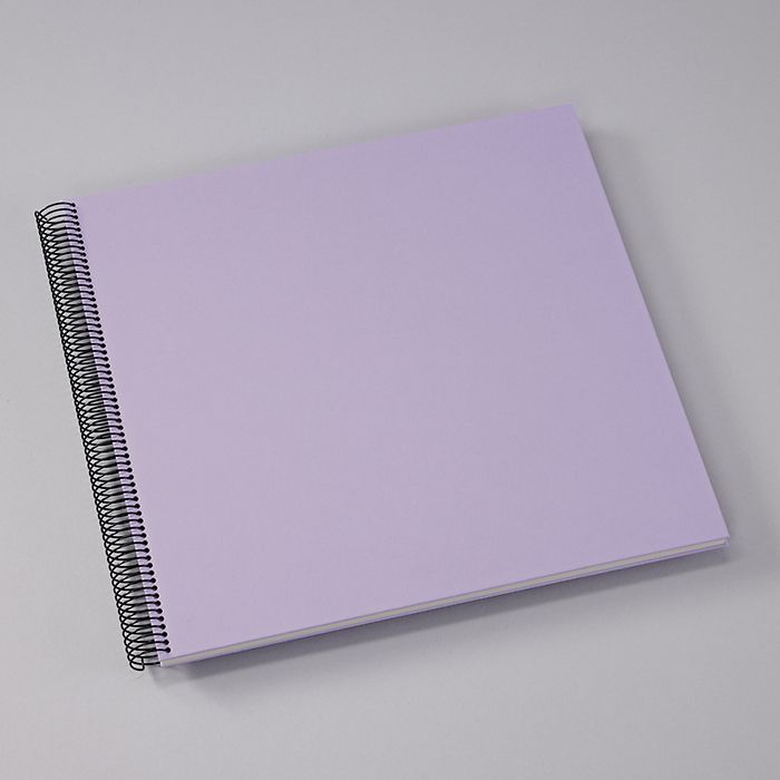 Spiral Photo Album Large | Cream Pages | Lilac Silk