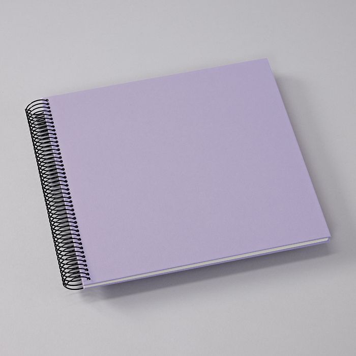 Spiral Photo Album Medium | Cream Pages | Lilac Silk