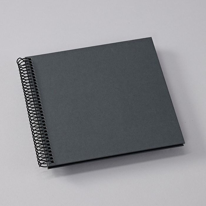 Spiral Photo Album Piccolino |  Black Pages | Lava Stone